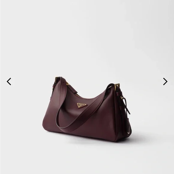 Prada Aimee Medium Deep Burgundy Shoulder Bag, new. - Picture 2 of 10
